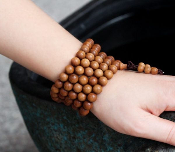 Sandalwood Mala Bracelet 10mmx108 Beads - Image 6